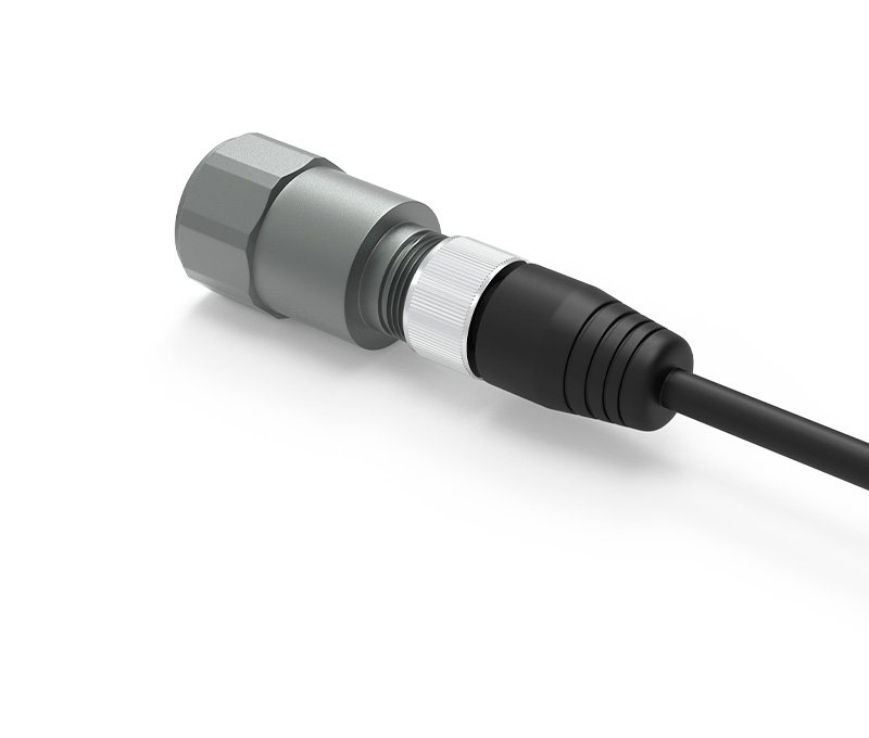 Acelerómetro PZ-104 con cable, vista en perspectiva