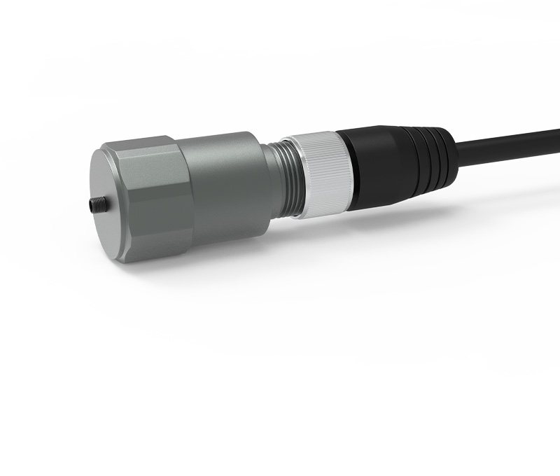 Acelerómetro PZ-104, vista lateral del cuerpo